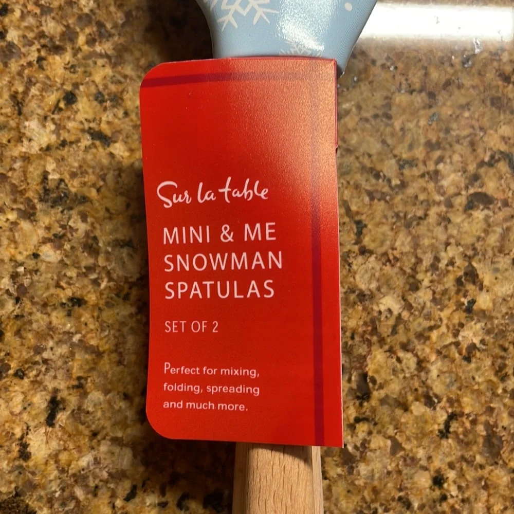 Sur La Table Mini & Me Snowman Spatulas Set of 2